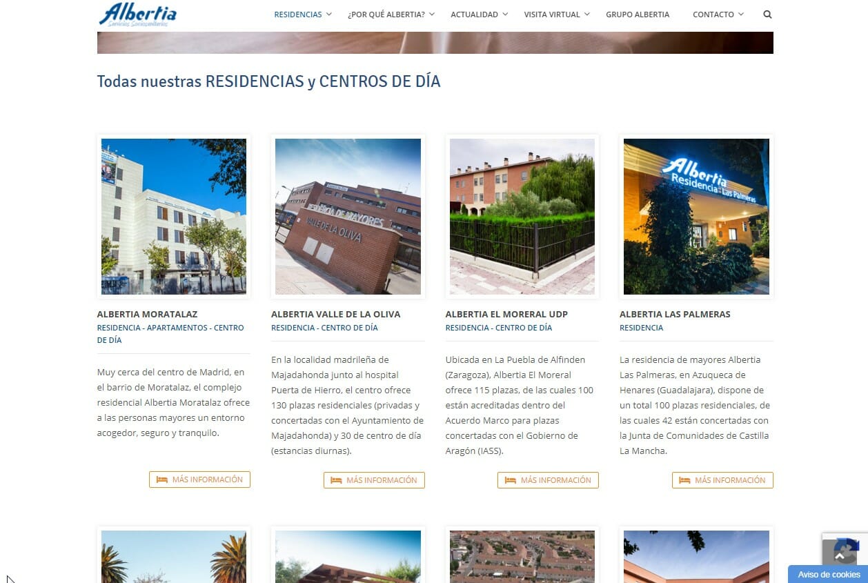 Desarrollo web Residencias Albertia